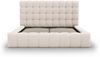 Micadoni Stauraumbett mit Kopfteil Mamaia Strukturierter Stoff Beige 180x200 Bild 3