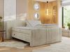 Elektrisch Boxspringbett Multipocket-Matratzen, elektrisch verstellbar, Polsterbett mit Bettkästen - FORTINA - 180 x 200 cm - Beige Velvet - H4 Bild 4