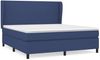 vidaXL Boxspringbett mit Matratze Blau 180x200 cm Stoff, Härtegrad: H2 [3127827] Bild 2