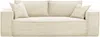 Vente-unique - AMELIA Sofa SamtStoff Beige - B 105 cm x H 80 cm x L 236 cm Bild 4
