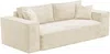 Vente-unique - AMELIA Sofa SamtStoff Beige - B 105 cm x H 80 cm x L 236 cm Bild 2