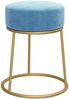 vidaXL Runder Hocker Hellblau Samt 340261 Bild 2