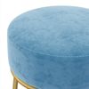 vidaXL Runder Hocker Hellblau Samt 340261 Bild 4
