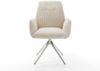 Esszimmerstuhl Zoa-Flex Cord Beige Kreuzgestell breit Edelstahl Taschenfederkern Bild 2