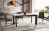 FineBuy Moderner Esstisch ausziehbar 180–240 cm – Glas Keramik Tischplatte – Design Esstisch mit stabilem Metallgestell – ausziehbarer Küchentisch für 6–10 Personen – pflegeleicht & kratzfest Bild 2