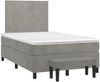 vidaXL Boxspringbett mit Matratze Hellgrau 120x190 cm Samt 3270457 Bild 2
