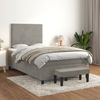 vidaXL Boxspringbett mit Matratze Hellgrau 120x190 cm Samt 3270457 Bild 3