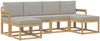 vidaXL Outdoor-Sofagarnitur mit Kissen 6 pcs Weiß und Hellgrau 3388005 Bild 2