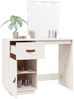 vidaXL Schminktisch mit LED-Beleuchtung, Massivholz Kiefer weiß, 95 x 50 x 133,5 cm Bild 5