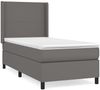 vidaXL Boxspringbett mit Matratze Grau 90x200 cm Kunstleder 3132361 Bild 2