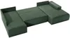 Vente-unique - AMELIA Sofa SamtStoff Grün - B 195 cm x H 85 cm x L 349 cm Bild 4