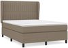 vidaXL Boxspringbett mit Matratze Taupe 140x190 cm Stoff 3128121 Bild 2