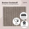 Lycce Wandkissen - Cord, Wandpolster, Rückenkissen Sitzbank, Kopfteil Betten, Polsterung Taupe 30x75x4cm Bild 4