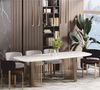 Casa Padrino Luxus Esstisch Weiß / Messing 180 cm - Luxus Esszimmer Möbel Bild 2
