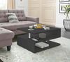 Dmora Couchtisch Natalia, Wohnzimmer-Couchtisch, niedriges Aufbewahrungselement, Couchtisch, 90x55x41 cm, Anthrazit Bild 2