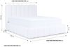 Polsterbett Doppelbett Set. 3 CARSON 120x200cm Stoff Catch Me Altweiß Bild 5