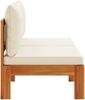 vidaXL Gartensofa ohne Armlehnen mit Kissen 2-Sitzer Massivholz Akazie 367625 Bild 5