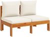 vidaXL Gartensofa ohne Armlehnen mit Kissen 2-Sitzer Massivholz Akazie 367625 Bild 2