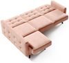Ecksofa Sofa GARNET Stoff Luis Beige mit Schlaffunktion Ottomane Links Bild 3