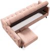 Ecksofa Sofa GARNET Stoff Luis Beige mit Schlaffunktion Ottomane Links Bild 2
