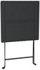 vidaXL Bistrotisch Klappbar Schwarz 55x54x71 cm Poly Rattan 319983 Bild 4