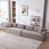 YakoHome Modulsofa Grau 344x99x75 cm – Vollmontiertes Sofa mit Chaiselongue, bequemer Polsterung und modernem Design für gemütliche Stunden im Wohnzimmer oder Büro Bild 4