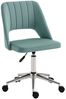 Vinsetto Bürostuhl Schreibtischstuhl ohne Armlehne, mit Samtoptik (drehbar Homeoffice Stuhl, 1 St), Ergonomisch Schminkstuhl für Schlafzimmer, Arbeitszimmer, Grün Bild 2