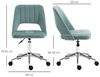 Vinsetto Bürostuhl Schreibtischstuhl ohne Armlehne, mit Samtoptik (drehbar Homeoffice Stuhl, 1 St), Ergonomisch Schminkstuhl für Schlafzimmer, Arbeitszimmer, Grün Bild 3