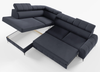 Selsey 'London' Ecksofa mit Schlaffunktion, Veloursbezug in Dunkelgrau, linksseitig, 83 x 274 x 203 cm Bild 4