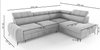 Selsey 'London' Ecksofa mit Schlaffunktion, Veloursbezug in Dunkelgrau, linksseitig, 83 x 274 x 203 cm Bild 5