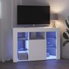 vidaXL Eck-LED-TV-Schrank Wandmontiert Weiß 100x40x68cm Holzwerkstoff 889785 Bild 5