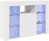 vidaXL Eck-LED-TV-Schrank Wandmontiert Weiß 100x40x68cm Holzwerkstoff 889785 Bild 2