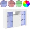 vidaXL Eck-LED-TV-Schrank Wandmontiert Weiß 100x40x68cm Holzwerkstoff 889785 Bild 4