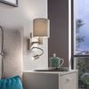 Eglo 96479 Wandleuchte Stofflampe PASTERI Textil grau E27 LED 1X40W;1X3,8W H:38cm L:15cm mit Wippschalter Bild 4