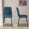 Esszimmerstuhl FANOR - Cord Blau 45x55x84 cm | Essstühle Esszimmerstühle Küchenstühle Wohnzimmerstühle Bild 2