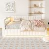 Polsterbett 140x200 cm mit Bettkasten, LED und USB, Samt Beige, Lattenrost inklusive, ohne Matratze Bild 4