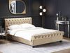 Wasserbett AVALLON 180 x 200 cm Samtstoff Beige Bild 3