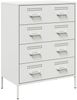 vidaXL Sideboard Weiß 68x39x89 cm Stahl 842987 Bild 2