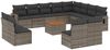 vidaXL 13-tlg. Garten-Sofagarnitur mit Kissen Grau Poly Rattan 3257145 Bild 2