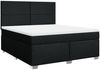 vidaXL Boxspringbett mit Matratze Schwarz 180x200 cm Stoff 3292862 Bild 3