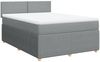 vidaXL Boxspringbett mit Matratze Hellgrau 160x200 cm Stoff 3287500 Bild 2