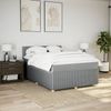 vidaXL Boxspringbett mit Matratze Hellgrau 160x200 cm Stoff 3287500 Bild 3