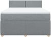 vidaXL Boxspringbett mit Matratze Hellgrau 160x200 cm Stoff 3287500 Bild 4