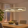 LED Pendelleuchte Glas, chrom, Höhenverstellbar, L 80 cm Bild 2