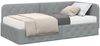 vidaXL Eckbettgestell Hellgrau 100 x 200 cm Stoff 3394053 Bild 3