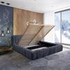 Polsterbett Doppelbett HAILEY 180x200cm Komplettset Stoff Tender Way Dunkelblau Bild 3