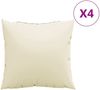 vidaXL Sofakissen 4 Stk. Creme 40x40 cm Stoff 360361 Bild 2