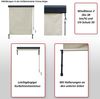 Vertikalmarkise HWC-F42, Senkrechtmarkise Sichtschutz Außenrollo Rollo, UV-Schutz 50 Stoff ~ 250x140cm, creme-beige Bild 2