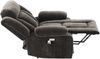 Merax 95*94*107cm Massagesessel elektrisch Relaxsessel mit 8-Punkt-Massage und Heizfunktion, Fernsehsessel Mit Hebefunktion, Stoffsofa mit Staufach und Seitentaschen, und USB, braun Bild 3