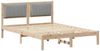 vidaXL Bettgestell mit gepolstertem Kopfteil Hellgrau 120 x 190 cm 878274 Bild 2